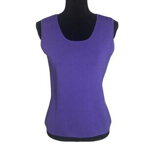 Draper's & Damon's Sleeveless Knit Top in Deep Purple - Size Small